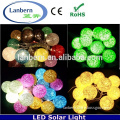 2015 new product hanging outdoor decorative 400colors solar powered led cotton ball string light